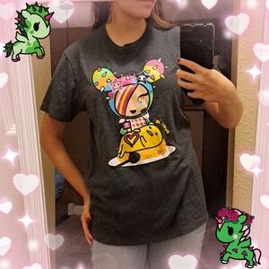 Tokidoki X Gudetama Size M Mens Grey Graphic Short Sleeve T-Shirt